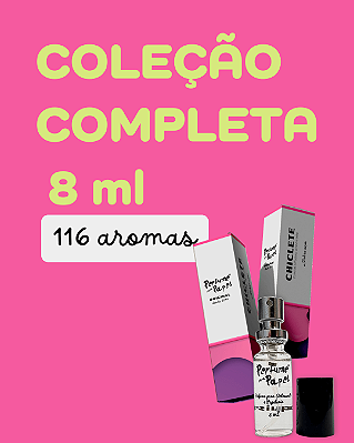 MINI 8 ml COLEÇÃO COMPLETA com 116 aromas - Perfume para Artesanato e Papelaria - Perfume para Papel