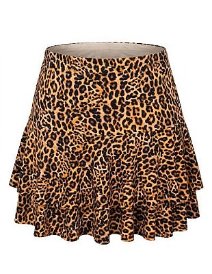 Saia Camadas Estampa Leopardo Tamanho Único