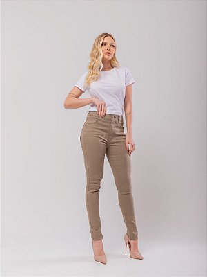 Calça Cigarrete Sarja Cáqui - Loopper - K31831200