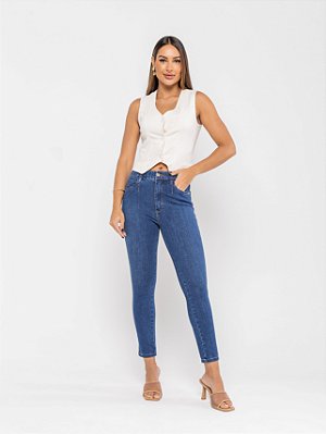 Calça Jeans Elasticidade 360° Capri Tornozelo - Loopper K32051107
