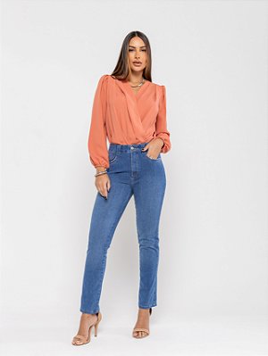 Calça Jeans Elasticidade 360° Reta - Loopper K32155107