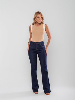 Calça Flare Jeans com Elastano - Loopper K32301113