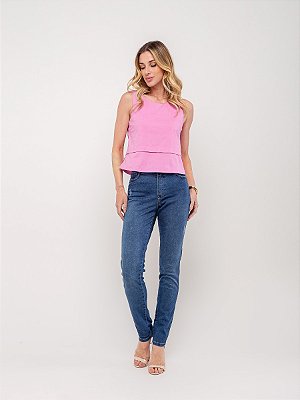 Calça Cigarrete Puídos Jeans com Elastano - UNIONBAY  - U2332802114