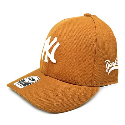 Boné NY Yankees Aba Curva - Caramelo