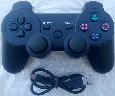 Controle Ps3 Joystick Sem Fio Bluetooth Dualshock 3 + Cabo Usb para videogame playstation3