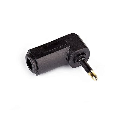 Adaptador Óptico Digital Fibra TosLink 90º Graus