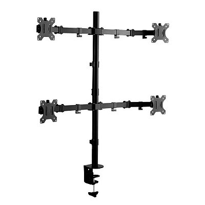 Suporte Articulado de Mesa para 4 Monitores de 15" à 27" Polegadas