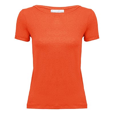 TShirt Gola C Linho Laranja Spritz