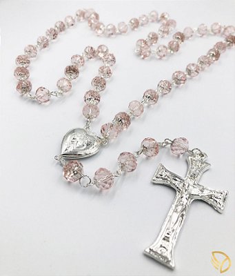 Terço Noiva Cristal Rosa
