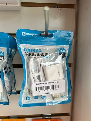 CARREGADOR USB 3.4A SUMEXR- TYPE-C