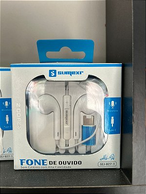 FONE DE OUVIDO COM ENTRADA TYPE-C