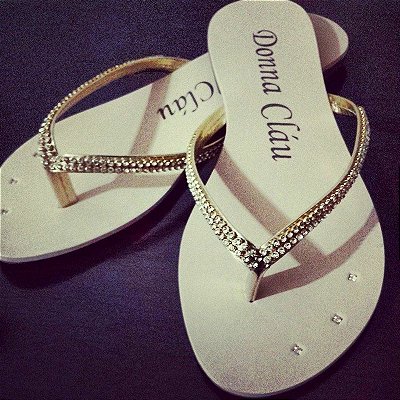 Sandalia com strass