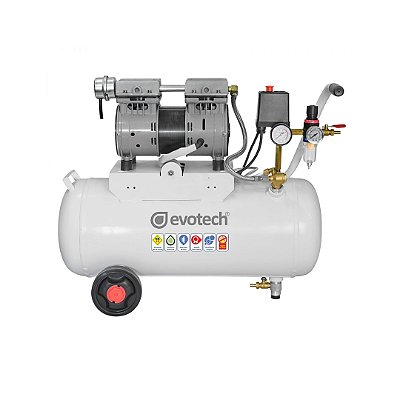 Compressor Odontológico 28L 1HP Isento de Óleo - Evotech