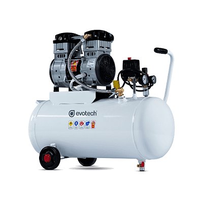 Compressor Odontológico 50L 2HP Isento de Óleo - Evotech