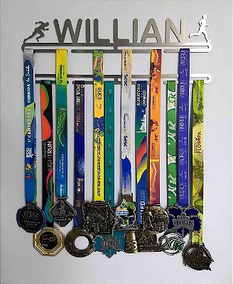 Porta Medalhas Personalizado Com o Nome + Extensor