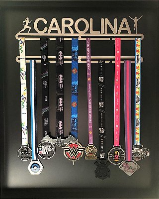 Porta Medalhas Personalizado Com o Nome + Extensor