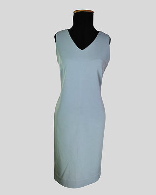 Vestido tubinho alfaiataria azul claro P