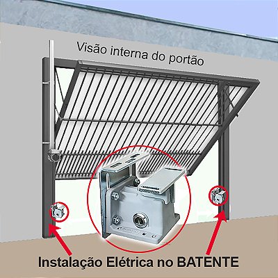 Trava para Portão Basculante TRANK BT - Versão com elétrica no batente