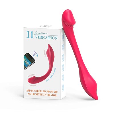 Vibrador para Casal Flexível com 11 Modos de Vibração Controlado por Aplicativo
