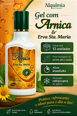 Gel de massagem de Arnica com erva santa Maria 200g