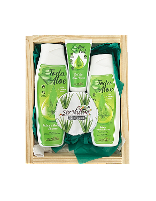 Kit TODA ALOE Calvície 3 produtos +Estojo+Ecopad