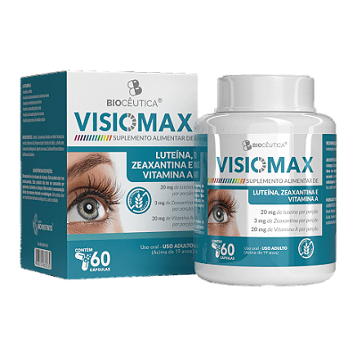 Suplementação Biocêutica  - Visiomax  - Visão - caixa com 12 frascos