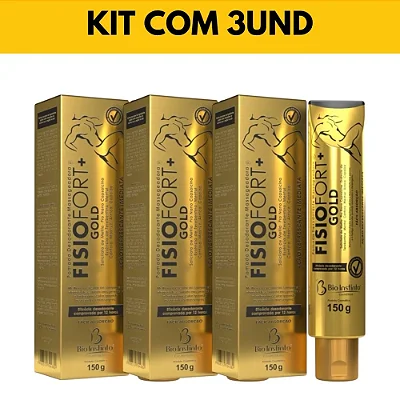 Pomada  Fisiofort Gold kit  com  3  unidades