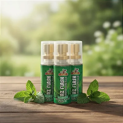 Akmel Az Flash (10 Ml) - Menta peperita sabor menta kit com 3 unidades