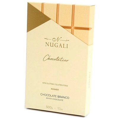 Chocolate Branco Nugali Barra de 500g Chocolatier