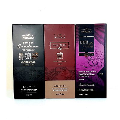 Chocolate Nugali Premium Kit 3 Unidades