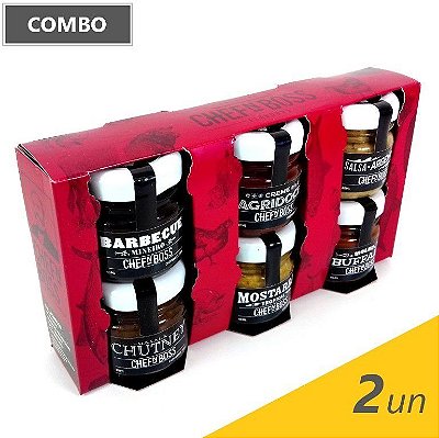 2 Six Pack Degustação 6 Molhos Chef N Boss