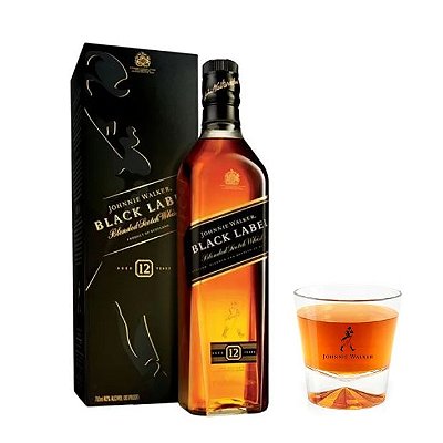 Whisky Johnnie Walker Black Label + copo