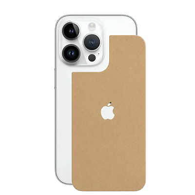 Película Traseira Efeito Couro Bege para iPhone 14 Pro — Lançamento Gshield