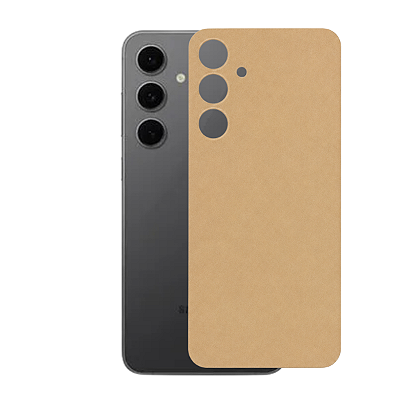 Película para Galaxy S24 FE – Traseira Efeito Couro Bege: Proteção Premium com Design Sofisticado