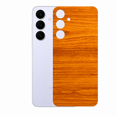 Película para Galaxy S25 FE – Traseira Efeito Madeira Clara da Gshield: proteção invisível com estilo