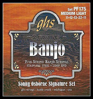 Cordas para Banjo GHS Sonny Osborne (banjo 5 cordas, country, americano)