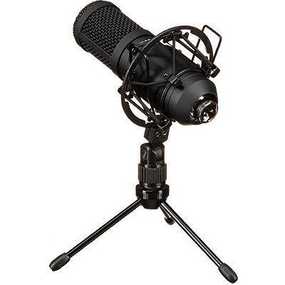 Microfone de transmissão dinâmica e podcast TASCAM TM-70