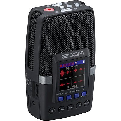 Gravador portátil Zoom H2essential Multi-Mic de 32 bits