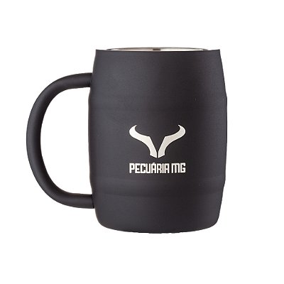 Caneca Térmica Inox Preta 420ml