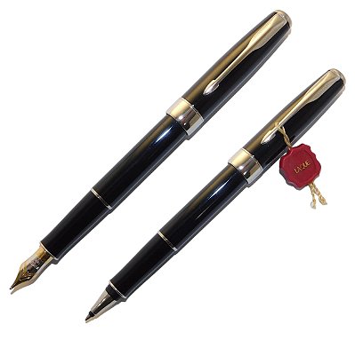 Conjunto Parker (Caneta Tinteiro 18k + Roller) Sonnet Laque - New Old Stock