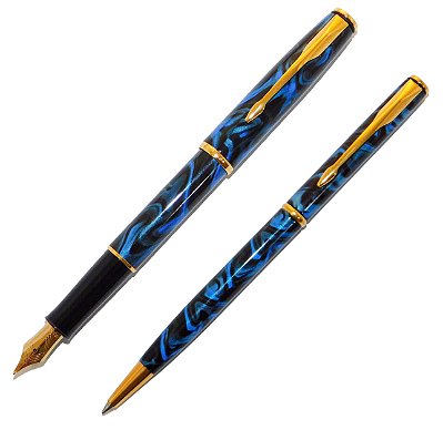 Conjunto Parker (Caneta Tinteiro + Esfero) Insignia - New Old Stock