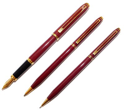 Conjunto Cross (Tinteiro 18k + Esfero + Lap. 0.5mm) Signature USA - New Old Stock