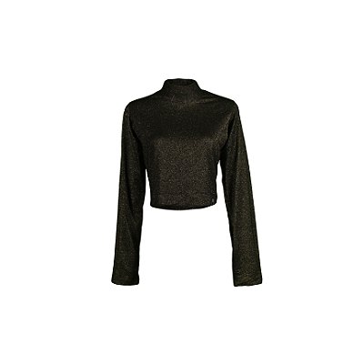 Cropped Gola Alta Lurex