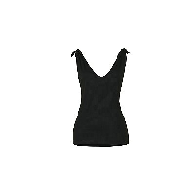 Blusa Regata Rib Laço