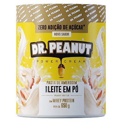 Pasta de Amendoim com Leite em pó (650g) - Dr Peanut