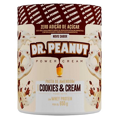 Pasta de Amendoim com Cookies & Cream (650g) - Dr Peanut
