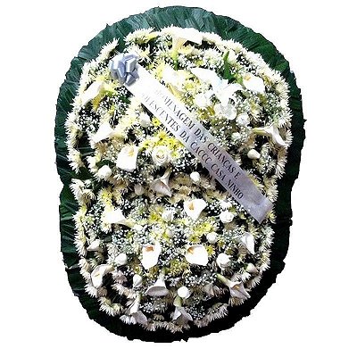 Coroa de Flores Celestial Branca - Floricultura Priscila