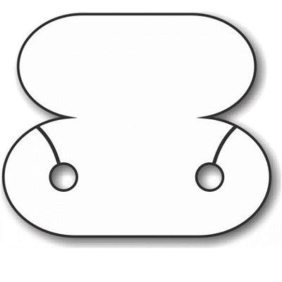 Etiqueta Com Corte Para Brinco 1,8 x 1,5 - E06 - 1000 unidades