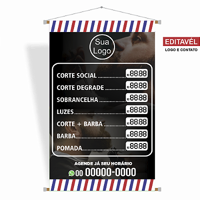 Banner para Barbearia - Editável