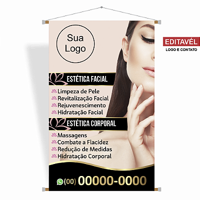 Banner Estética e Beleza - Editável
